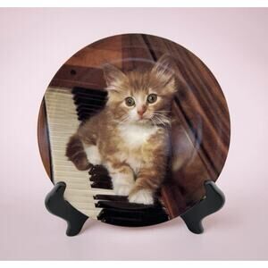 Kitten on the Keys Plate First Plate In Purrfect Kitten Crestley Collection 1993